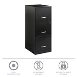 Lorell SOHO 18" 3-Drawer Vertical File Lorell