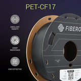Polymaker Fiberon PET-CF17 3D Printing Filament Black 1.75mm 0.5kg, Excellent Stable Stiffness - Fiberon Carbon Fiber Reinforced PET 3D Printer Filament, Ideal for Jigs and Fixtures POLYMAKER