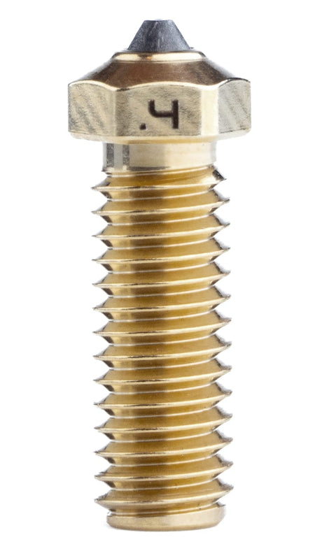 Diamondback Nozzles – Volcano Compatible – Polycrystalline Solid Diamond Tip 3D Printer Nozzles, Improved Extrusion, Any Filament, Long Life, Wear Resistant, Layer Adhesion, USA Made (1.75mm x 0.4mm) US Synthetic