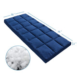 Cot Mattress Topper (Improved Thickness), Quilted Cot Pads for Camping, Soft Comfortable Sleeping Cot Mattress Pad Only, Camping Mattress Pad 75"x30" for Camp Cot/Rv Bunk/Narrow Twin Beds, Navy SPRINGSPIRIT