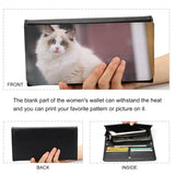 Sublimation Heat Transfer Wallet Blank, Fashion Clutch Wallets, Large Capacity Secure Buckle Leather Clutch Wallet, Wristlet Bag, DIY Craft Long Purse for Man Woman Father's Day Gift Chihutown