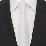 Junmaxroad White Ties For Men Solid Color Formal Neckties 3.15" (8CM) Men's Ties Junmaxroad