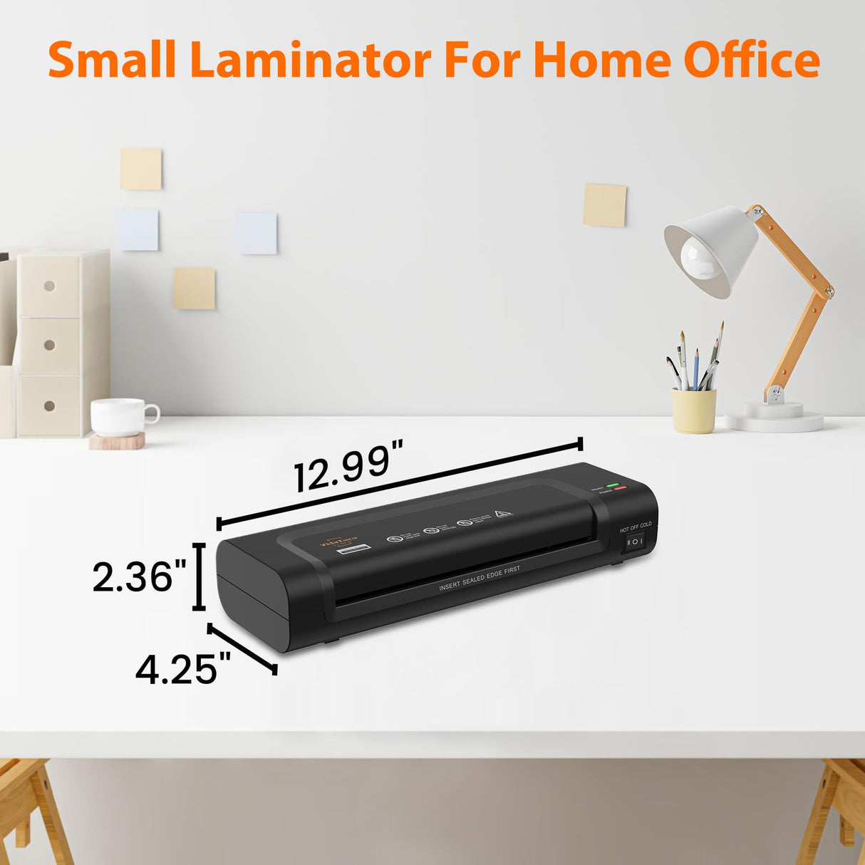 Laminator Machine,VidaTeco 9-inch Thermal Cold Laminator with Laminating Sheets 20 pcs,Laminating Machine with 2-Min Faster Preheat,Personal Lamination with Patented Roller for Teacher(Black) VidaTeco