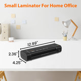 Laminator Machine,VidaTeco 9-inch Thermal Cold Laminator with Laminating Sheets 20 pcs,Laminating Machine with 2-Min Faster Preheat,Personal Lamination with Patented Roller for Teacher(Black) VidaTeco