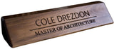 Walnut Office Desk Name Plate Personalized. Custom Name Plates for Desks. Office Desk Decor. Gift For Coworkers, Teachers, Graduates. Walnut Desk WoodArtSupply