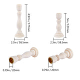 GORGECRAFT 2 Size Unfinished Wooden Candlesticks Wood Holders Metal Candle Holder Cup 4/5 Inch Hole Classics for Home Wedding Decorations GORGECRAFT