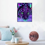 5D DIY Diamond Art Painting Kits,Round Full Drill Tiger Diamond Art Kits for Adults Beginner, Perfect for Home Wall Decor and Gift Pimio