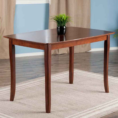 Winsome Inglewood 5-PC Set Table w/ 4 Ladderback Chairs Dining, Walnut - WoodArtSupply