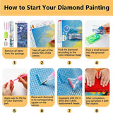 Arizona Desert Diamond Painting DIY 5D, Numbering Kit, Native America Crystal Rhinestone Diamond Painting Mountain Landscape Pictures Cacti Plants Artwork Home Decor Adults Gift(12''Wx 16''H) TUMOVO