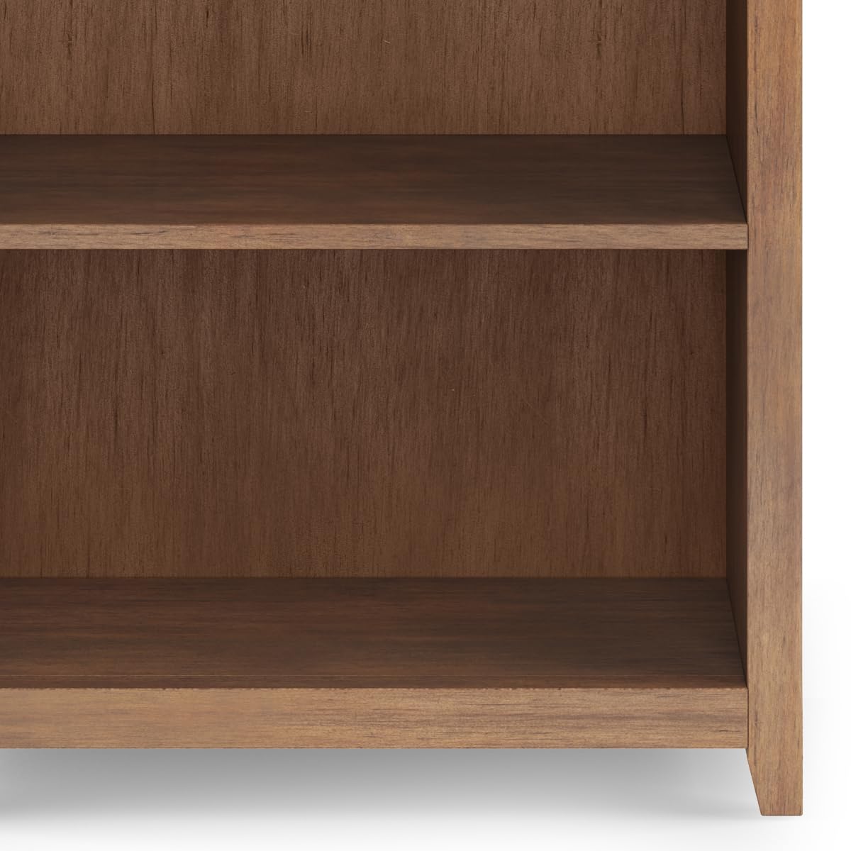 SIMPLIHOME Amherst SOLID WOOD 30 Inch Wide Transitional 5 Shelf Bookcase in Rustic Natural Aged Brown, for The Living Room, Study Room and Office SIMPLIHOME