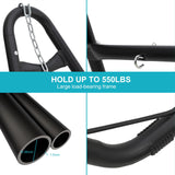 PioneerWorks Hammock Stand, Steel Hammock Frame Heavy Duty 550 LBS Capacity 2Person, Fits Hammocks 9 to 14 Ft, Portable Hammock Rack Adjustable Universal for Indoor Outdoor Backyard Camping Use PioneerWorks