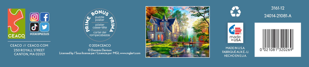 Ceaco - Gothic Fishing Lodge - 1000 Larger Sized Piece Jigsaw Puzzle Ceaco