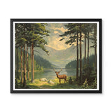 Natuyalo Paint by Numbers for Adults Beginner, Elk in Forest Acrylic Easy Paint by Numbers Kits Natural Landscape Craft Kits for Adults Suitable for Home Wall Decoration Flameless 16x20 Inch Natuyalo