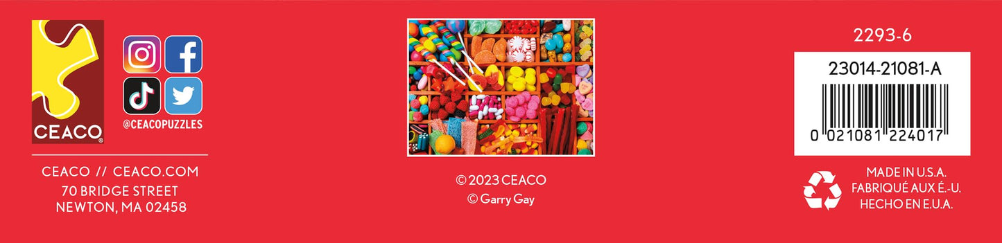 Ceaco – Candy Box - 300 Piece Jigsaw Space Saver Puzzle – Puzzles for Smaller Spaces and Surfaces