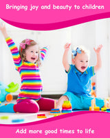 PET SHOW 50 Pack Big Flower Girl Headbands for Litter Girls with Teeth Interchangeable Charms Removable Bows Slip on Head Bands Hair Clips DIY Hair Bands Accessories Making Kit Birthday Gift PET SHOW