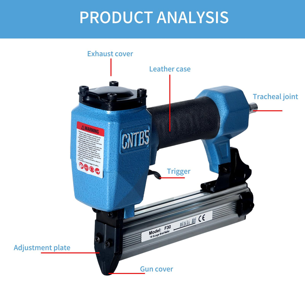 DEWIN Pin Nailer Kit, Pro Preferred Pneumatic Nailers F30 Framing Nailer+plastic box Accept F10/F15/F20/F25/F30 Pin Nails, Ideal for Cabinets, Paneling, Craft Work, & Picture Frame Assembly DEWIN