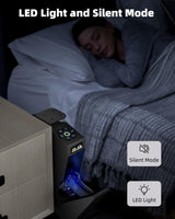 Gun Safe, Mounted Biometric Pistol Safe Drop Down Gun Lock Box for Handgun with 3 Ways Quick Access Bedside Pistol Case for Nightstand, Desk, Wall, Dresser SOOWAY