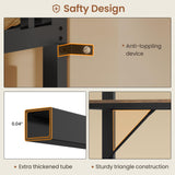 Loft Bed Twin Size with L Shape Desk,4 Drawers,Cloth hanging rack,2-Tier Storage Shelves Metal Loft Bed Frame with Power Outlet and LED Lighted,No Box Spring Needed,Space-Saving,Noise Free (Black) UPOSOJA