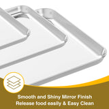 Wildone Baking Sheet with Rack Set (3 Pans + 3 Racks), Stainless Steel Baking Pan Cookie Sheet with Cooling Rack, Non Toxic & Heavy Duty & Easy Clean Wildone