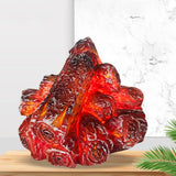 Flameless Fireplace Light HEITIGN Artificial Led Fireplace 3D Charcoal Lamp Led Charcoal Burning Lamp with Realistic Log Wood Burning Flame for Home Indoors Outdoor HEITIGN