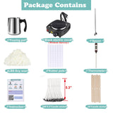 Soy Wax Candle Making Kit Supplies With Wax Melter, Natural Candle Wax For Candle Making, DIY Art&Crafts Kit for Adults,Beginner, Including 2lbs Soy Wax Flakes, Electric Stove,Candle Wick,Melting Pot Haccah