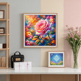 ijbnhd Rose Diamond Painting Kit for Adults, Rose Diamond Art Kits for Adults, Flower Gem Art for Home Wall Decor 14X14inch ijbnhd