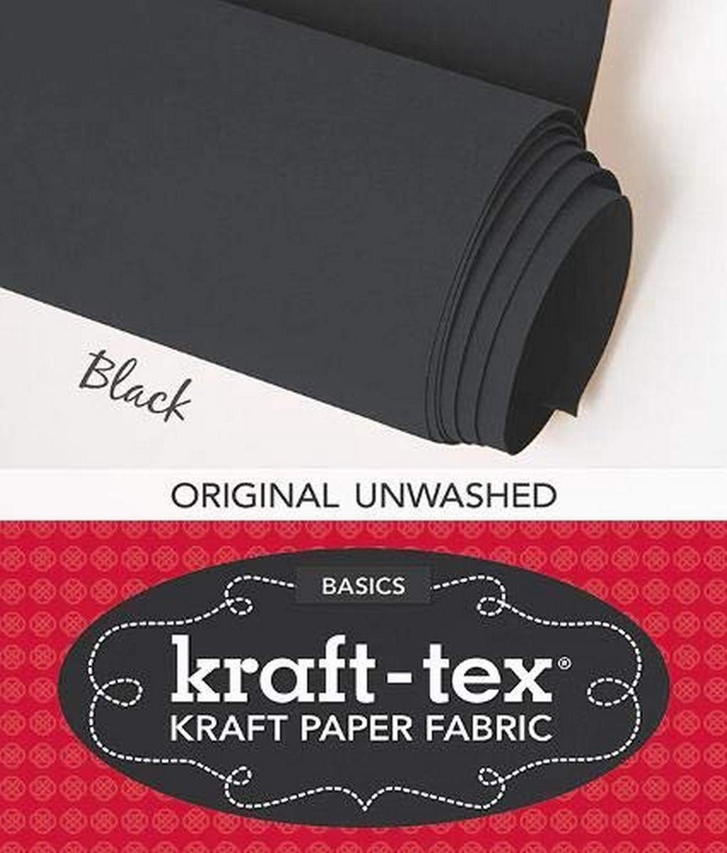 kraft-tex Black Original Unwashed: Kraft Fabric Paper, 19” x 1.5 Yard Roll C&T Publishing