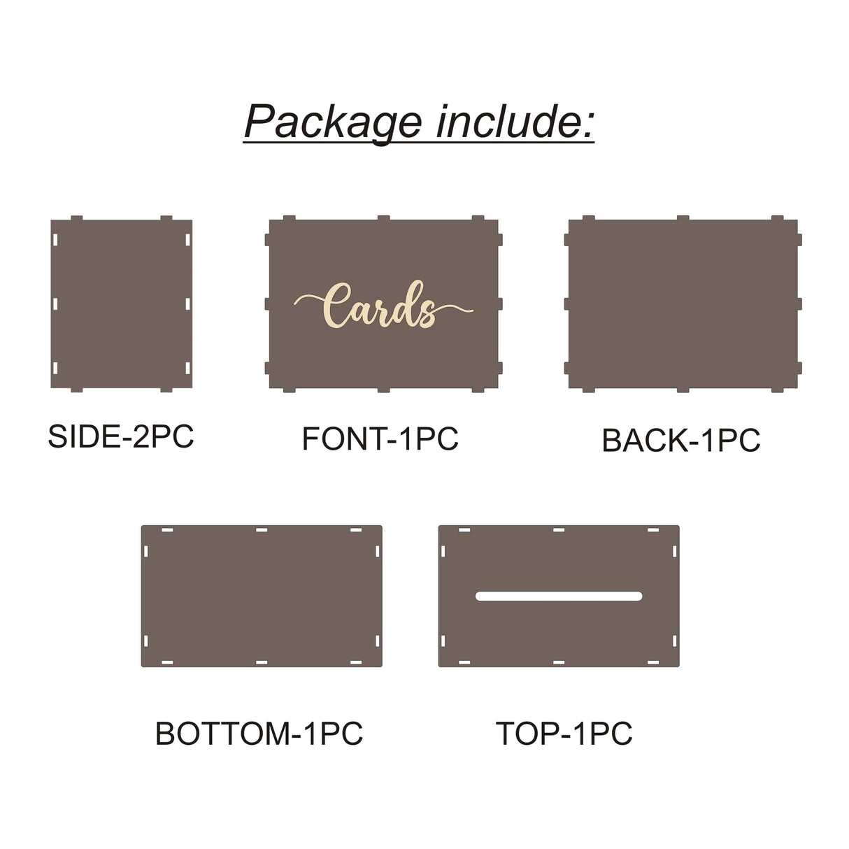 Cregugua Rustic Wooden Card box 12x9x7 Inch Gift Card Box for Wedding Birthday Baby Shower Graduation Party Cregugua