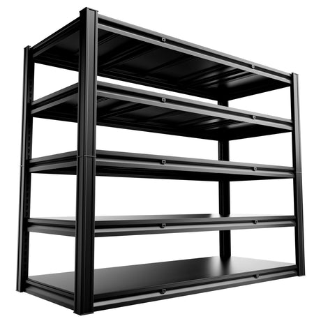 cynnda 5-Tier 60" W x 24" D x 72" H Garage Shelving 3000LBS Storage Shelves Heavy Duty Metal Shelf Unit Adjustable Basement Industrial Storage Racks cynnda