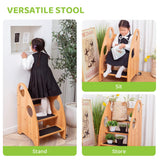 StrongTek Toddler Step Stool for Kitchen and Bathroom, Kids Step Stool for Learning, Toddler Kitchen Stool Helper, and Toddler Standing Tower - 28" High, with Wheels and Handles, 350 lbs Capacity StrongTek