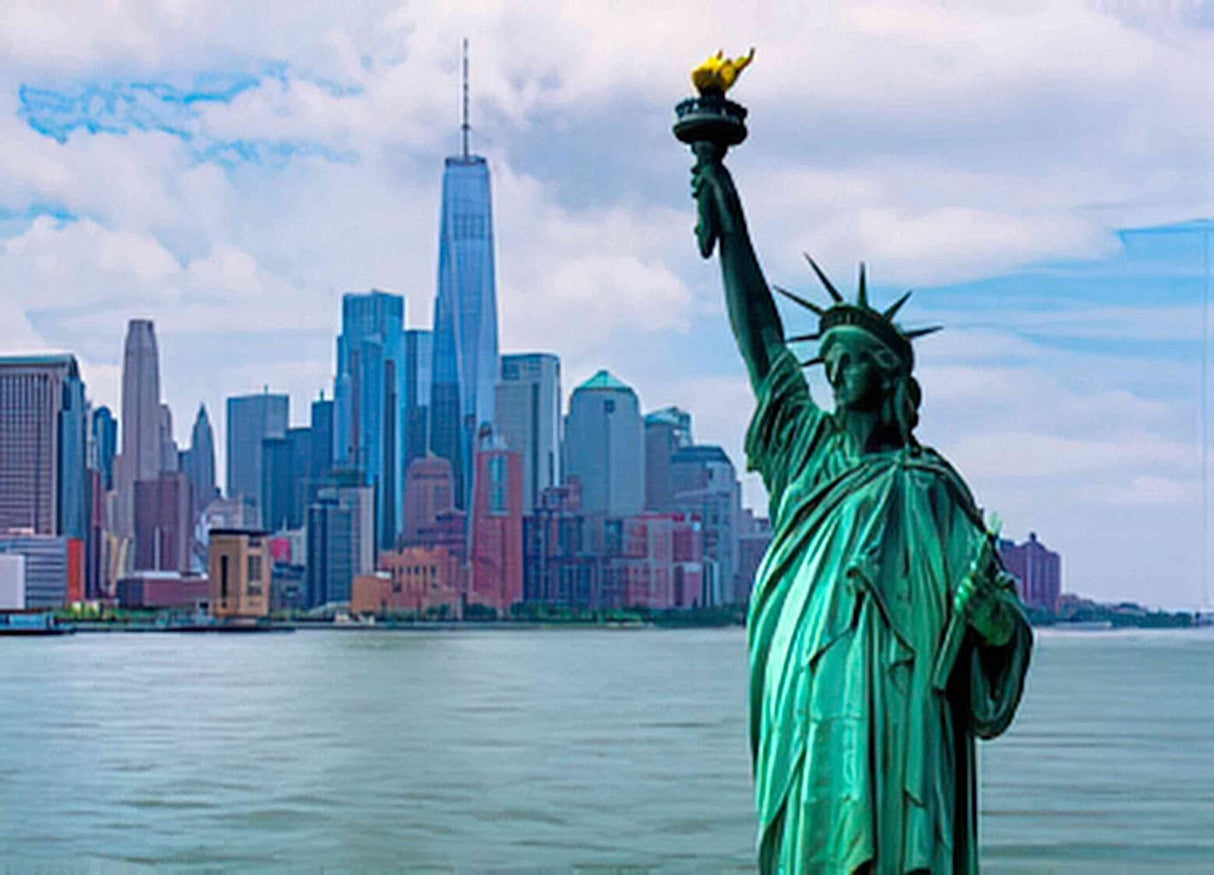 Diamond Painting Adult Painting Kits New York Skyline Cityscape Landmarks of New York City USA Home Bedroom Living Room Art Wall Decoration 12"x16" Puzzle art