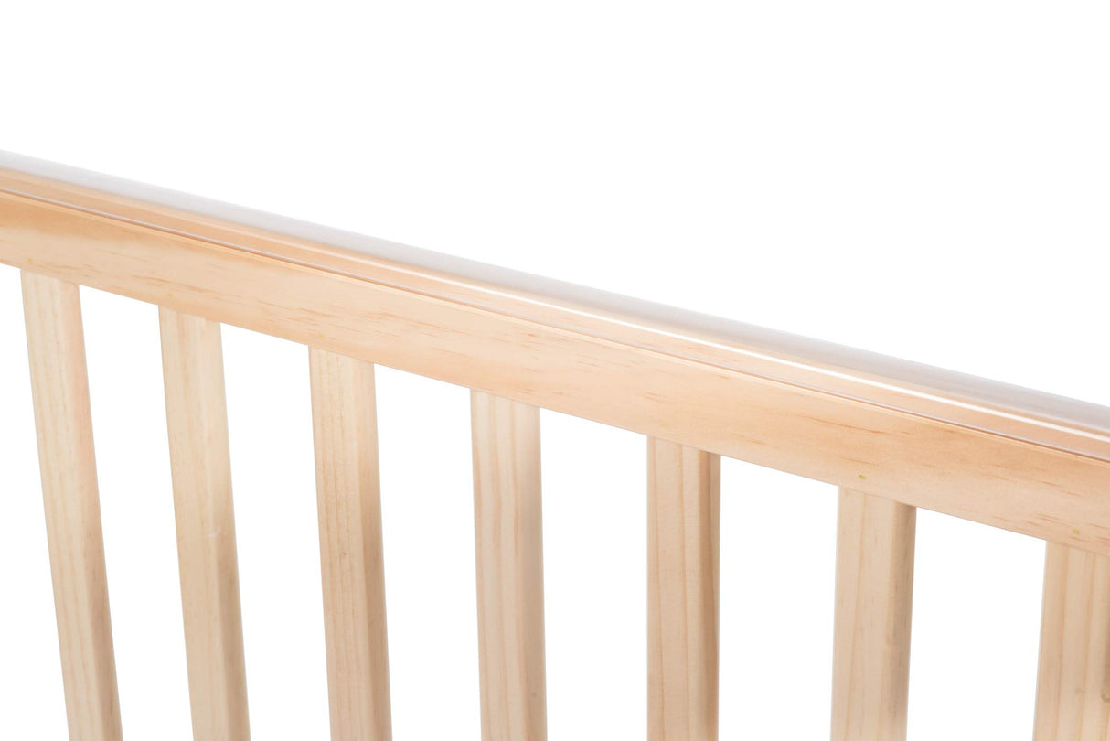 Foundations Serenity Compact Clearview Daycare Crib, Fixed Side, Durable Wood Construction, Adjustable Mattress Board, Clear End Panels. Includes 3” InfaPure Foam Mattress (Natural) Foundations