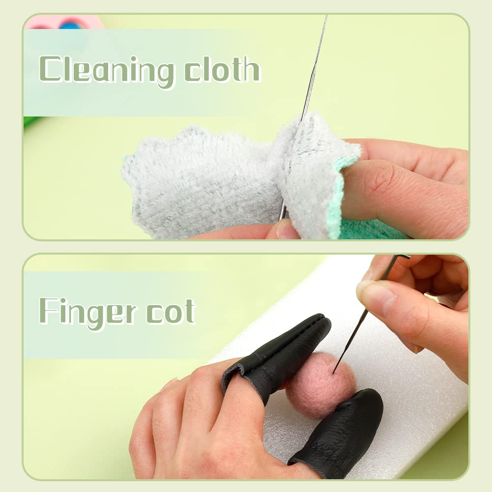 228 Pcs Needle Felting Kit Wool Felting Tools for Beginner 50 Colors Wool Roving Starter Felting Kit with Felting Needles Foam Mat Needle Felting Supplies Storage Bag for DIY Craft Making JUPEAN