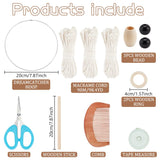 FREEBLOSS Macrame Owl Kit for Beginners Macrame Wall Hanging Kit DIY Macrame Kit with Video Tutorial Macrame Hanging Decor for Adults Gift, Naturally white FREEBLOSS