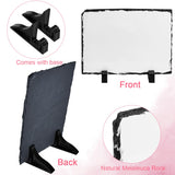 Enenes 6 x 8 Inch Sublimation Blank Slate, 3 PCS Rectangular Custom Stone Slate, Picture Frame Matte Heat Transfer Rock Photo Plaque Enenes