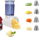 Slicer Shredder Attachment for Kitchenaid Stand Mixer, Salad Machine with Vegetable Slicer, Salad Maker, Food Slicers Cheese Grater Attachments for Mixer Dishwasher Safe By Airpro,Blue Airpro