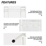 HDANI Storage Shelves, 4-Tier Metal Storage Rack with Shelf,Shelf Organizer,Garage Standing Shelving Unit for Laundry,Bathroom,Kitchen,Pantry, Closet,23.6''W X 13.8''D X 50 H''H,White HDANI