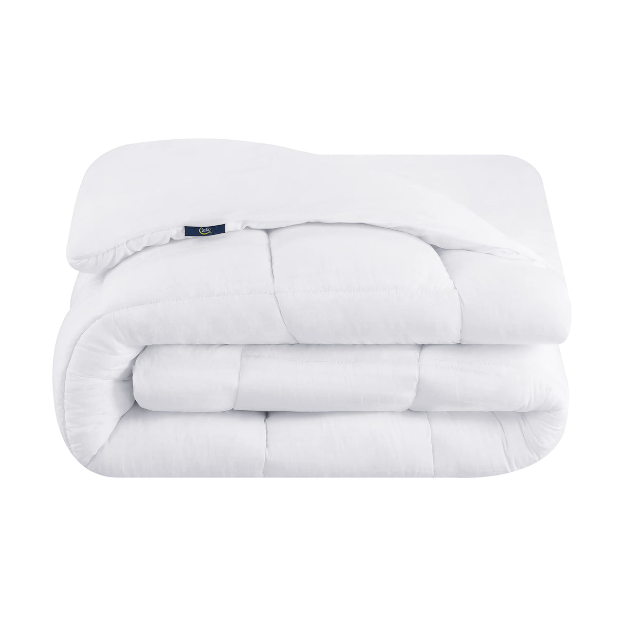 Serta ComfortSure Queen Mattress Cover, Fitted Pillow Top Mattress Pad, Super Soft and Breathable Quilted Cotton Protector with 18" Elastic Deep Pockets for Secure Fit, White Serta