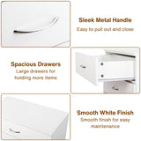 Karl home 4 Drawer Dresser for Bedroom, Small Chests of Drawers Modern Nightstand, White Dresser Chest with 4 Storage Drawers, Dressers for Nursery, Hallway, Living Room, Closet Karl home