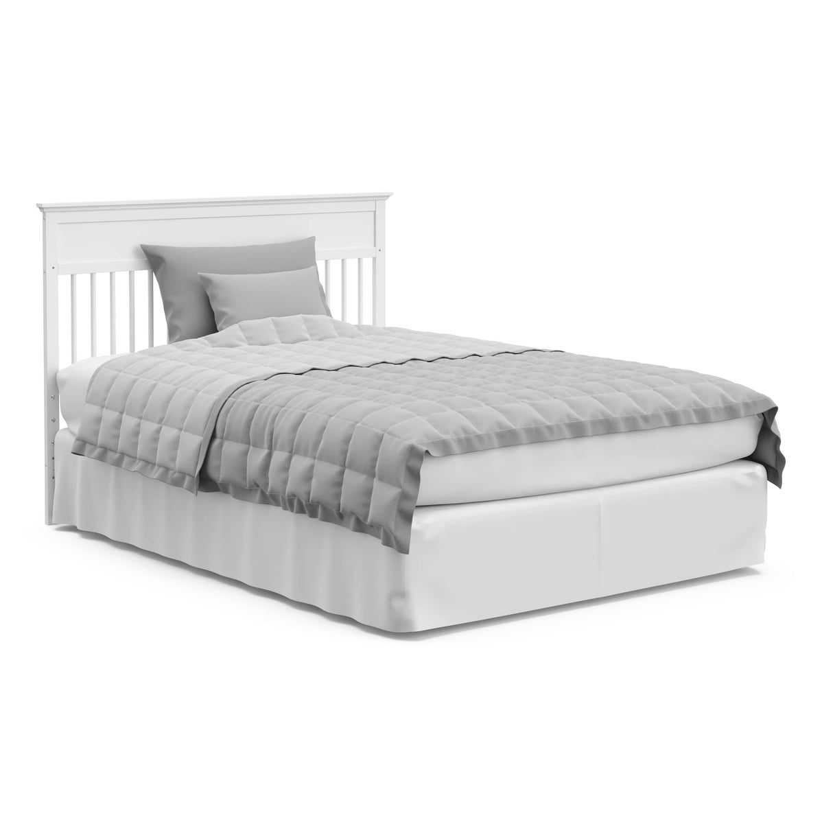 Storkcraft Carmel 5-in-1 Convertible Crib (White) - GREENGUARD Gold Certified, Converts to Toddler Bed & Full-Size Bed, Fits Standard Full-Size Crib Mattress, 4 Adjustable Mattress Heights Storkcraft