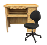 Jewelers Workbench Solid Wood Station with Seven Utility Storage Drawers and Chair PMC Supplies LLC