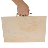 FAVOMOTO Painting Storage Box, Portable Unfinished Wood Box Artist Tool Art Supply Box Art Pigment Wooden Storage Box for Paint Organizer Art Supply Organizer FAVOMOTO