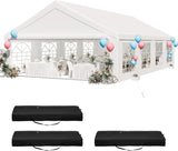 YITAHOME 20x30 ft Party Tent Heavy Duty Outdoor Wedding Event Shelters Upgraded Galvanized Canopy with Large White Roof, Removable PVC Sidewalls & 3 Storage Bags YITAHOME