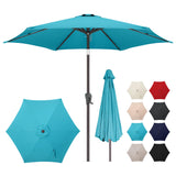 AckMizz 7.5ft Outdoor Patio Umbrella - Table Umbrella Waterprool UV Protection, Sombrillas de Patio with Push Button Tilt&Crank, Sun Umbrella for Pool, Porch, Garden, Deck, Backyard(Sky Blue) AckMizz