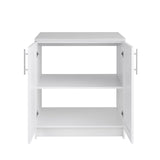 Prepac Elite 32" W Storage Cabinet with Doors and Shelves, White Garage Cabinet, Bathroom Storage with 1 Adjustable Shelf 24.5" D x 32" W x 36" H, WSCR-1005-1 Prepac