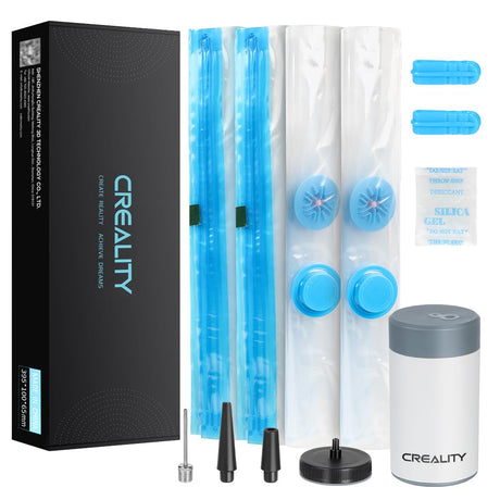 Creality 3D Printer Filament Storage Bags Filament Vacuum Bags, 8 Transparent Sealed Bags with Electric Pump Dust Proof Humidity Resistant Keeping Filament Dry, 40 x 40CM Reusable Vacuum Storage Bags Creality