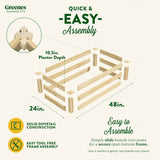 Greenes Fence Original Pine Raised Garden Bed, 2' x 4' x 10.5" - Made in USA with American Pine Greenes Fence