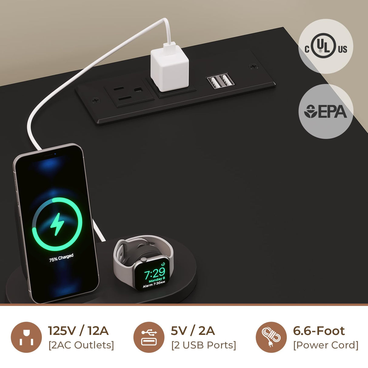 HAUOMS Black Dresser for Bedroom with LED Lights, Large Chest of Drawers Handle Free, Modern Long Dresser with 9 Drawers & Charging Station,for Living Room,Cloakroom,Entryway HAUOMS