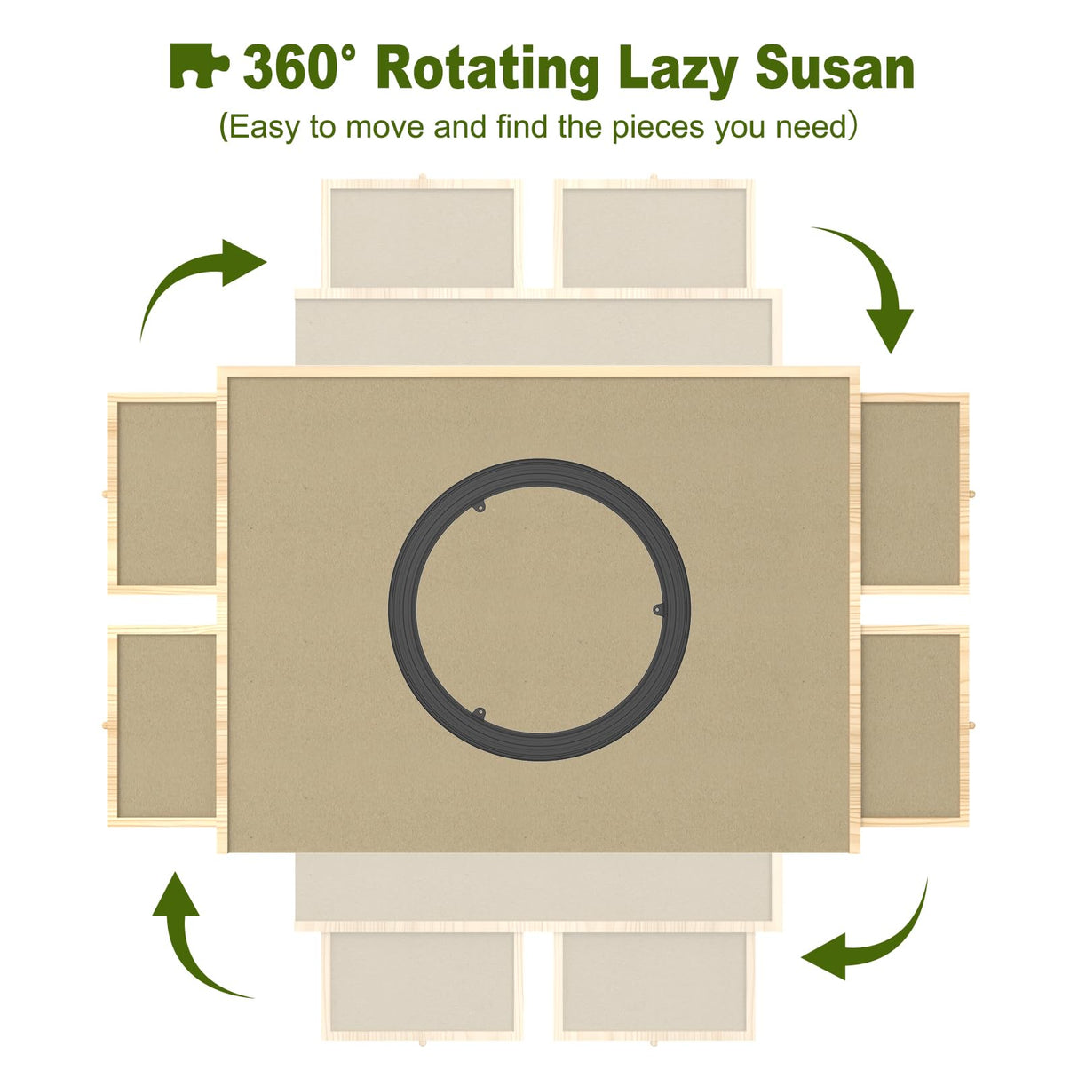 Puzzle Board with Drawers and Cover, 2000 Pieces Jigsaw Puzzle Board with Adjustable Tilt Stand, Tilting Puzzle Board for All Ages Doerpuz