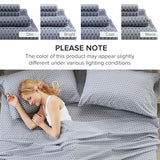 Comfort Spaces 100% Cotton Sheets Twin, Breathable, Naturally Cool Cotton Sheets, Soft Cotton Bed Sheets with 14" Elastic Pocket Fits up to 16" Mattress, All Seasons Sheet Set, Diamond Blue 3 Piece Comfort Spaces